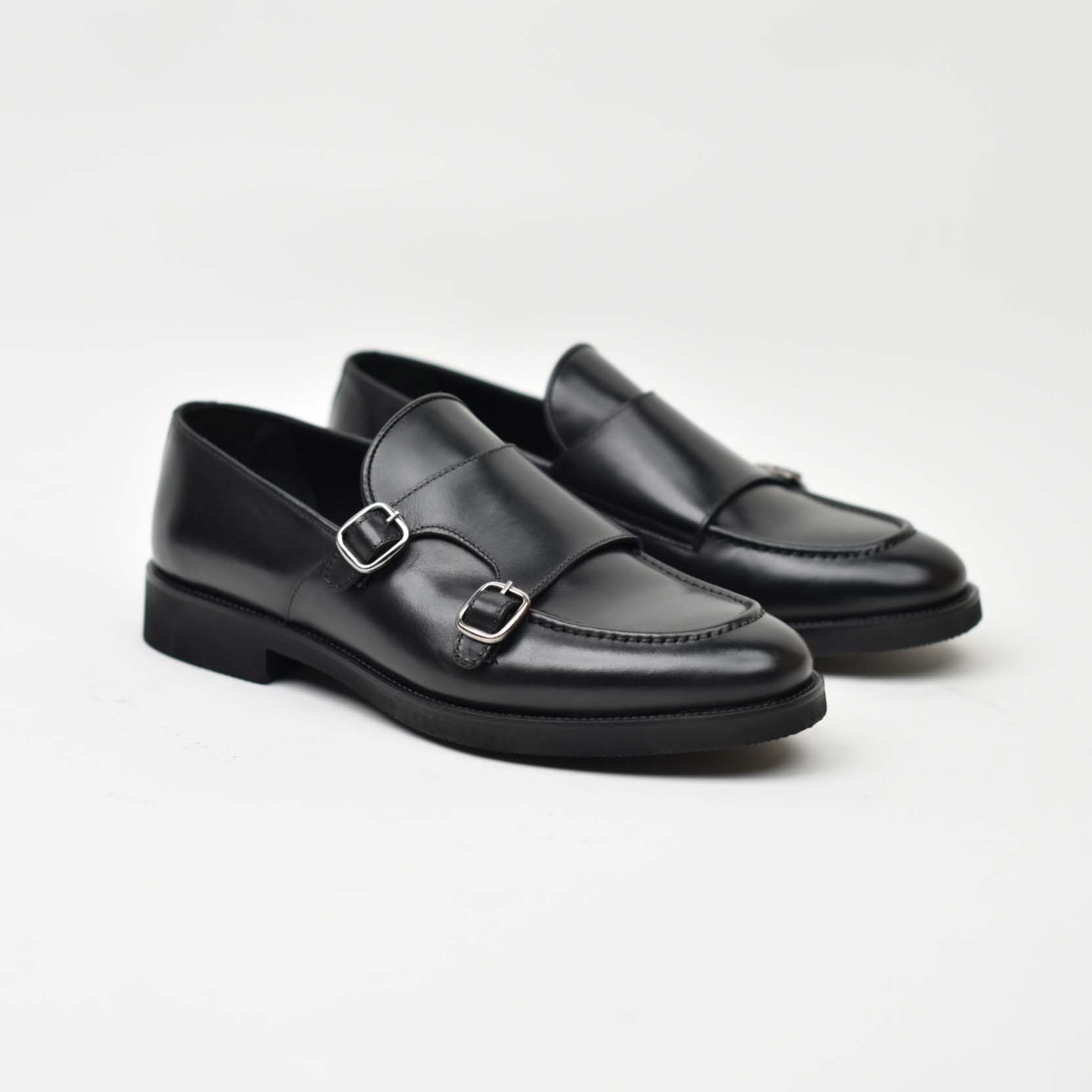 Double Monk Strap-Black 138-03Z