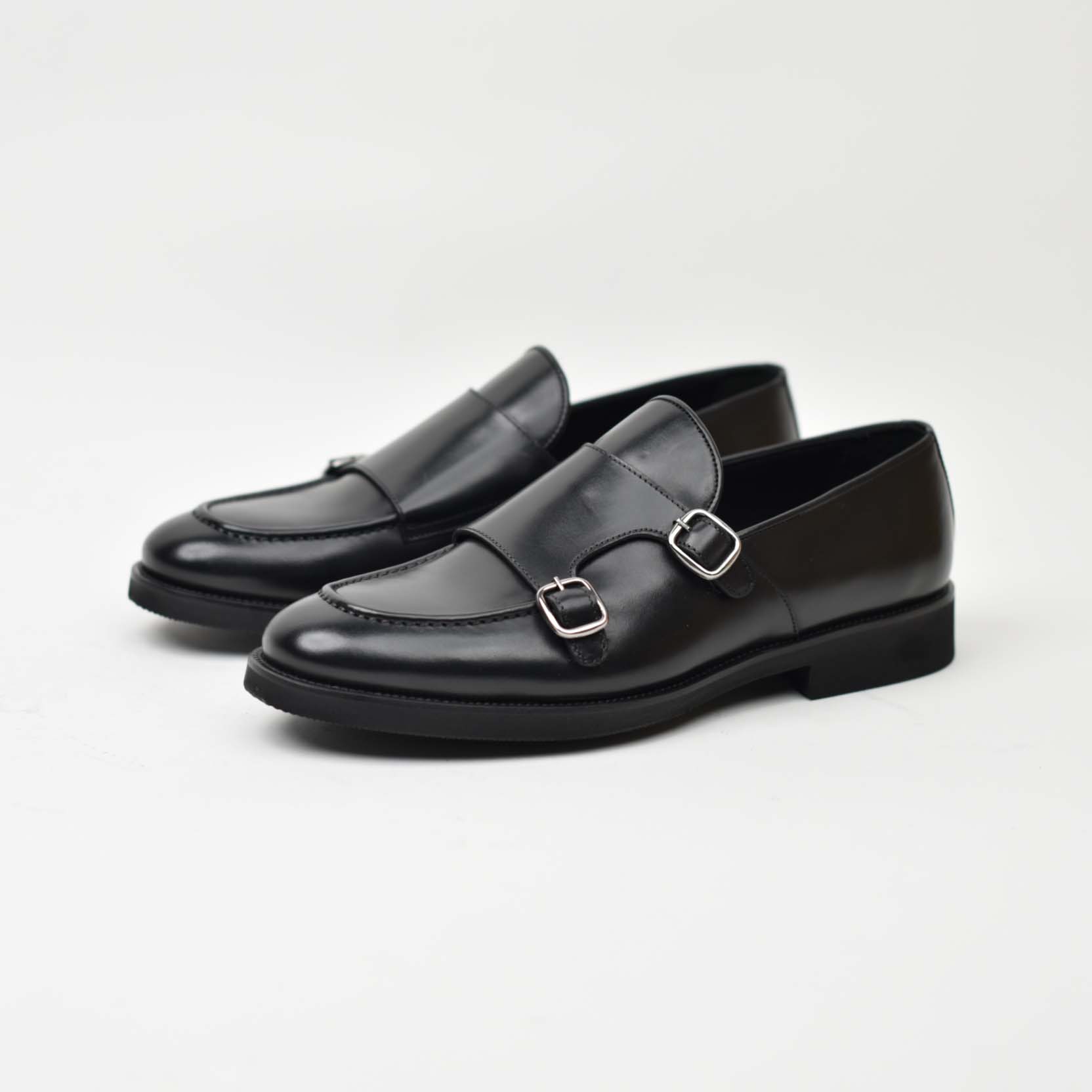 Double Monk Strap-Black 138-03Z