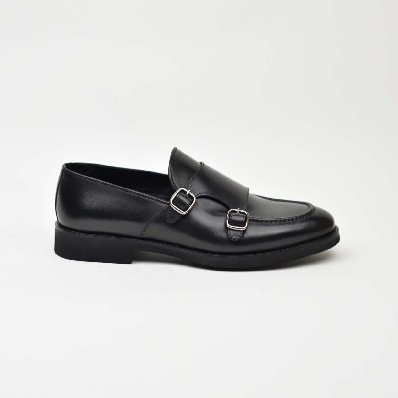 Double Monk Strap-Black 138-03Z