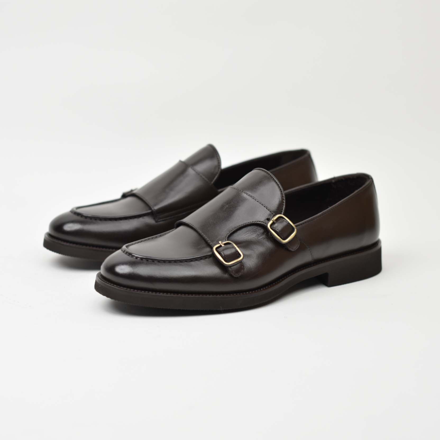 Double Monk Strap-Brown 138-03K